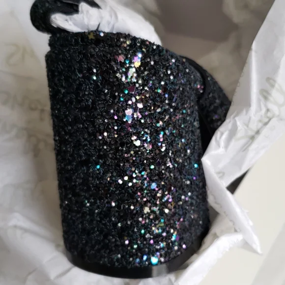 SHELLYS LONDON New Pumps Chic Heel Slingback Sandal Leather Lined Glitter Womens - Picture 10 of 14